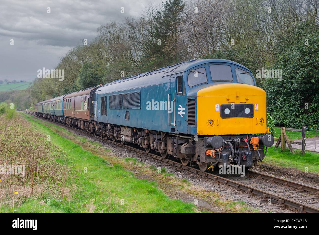 British Railways Class 45 45108 `Peak` Diesel Locomotive on the ELR East Lancashire Railway network Stock Photo